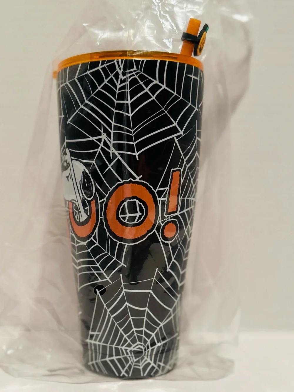 Peanuts NWT Snoopy Halloween Spiderwebs Stainless Steel Tumbler